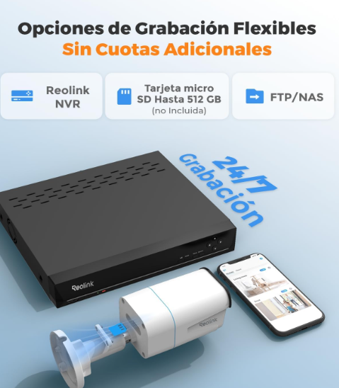 Cámara Reolink RLC‑810A 4K PoE Exterior con Detección Inteligente IP67