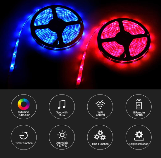 Tira LED Weily 15M RGB con Control Remoto