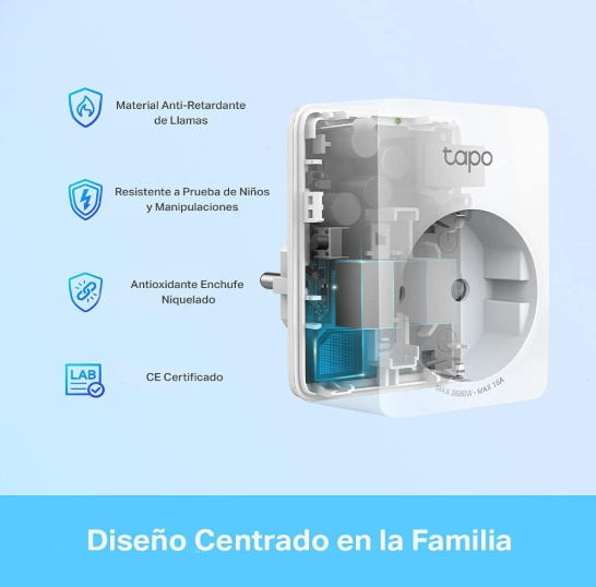 TP‑Link Tapo P110 | Enchufe Inteligente WiFi con Energía | Pack 4