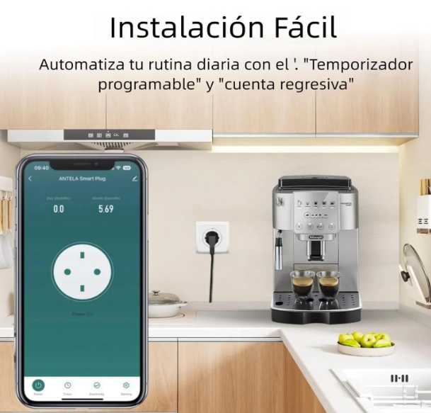 Enchufe Inteligente WiFi 16A con Energía | Tuya/Smart Life | Alexa Google
