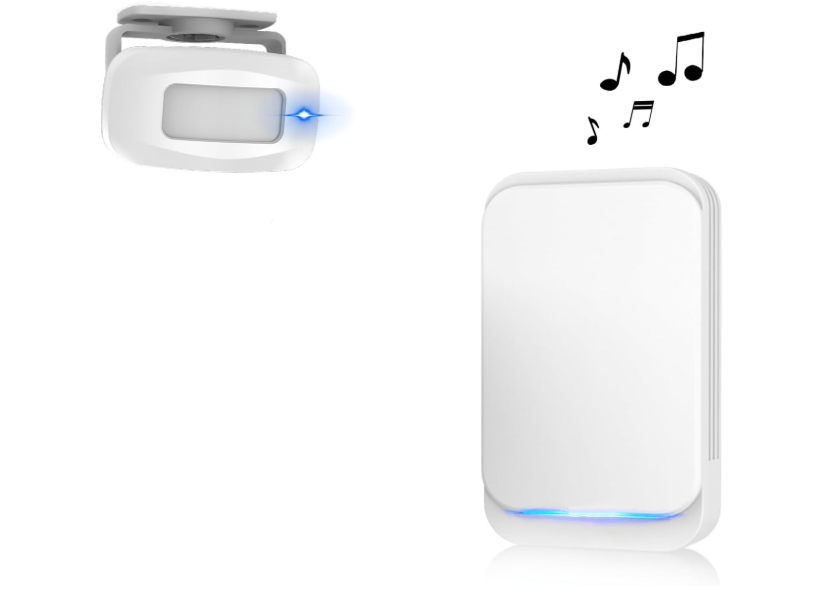 Sensor de Movimiento Aktivstar con Alarma y Timbre Inalámbrico Blanco