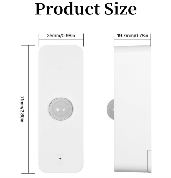 3 Pack Sensor de Movimiento WiFi Inteligente 2.4GHz para Hogar y Oficina