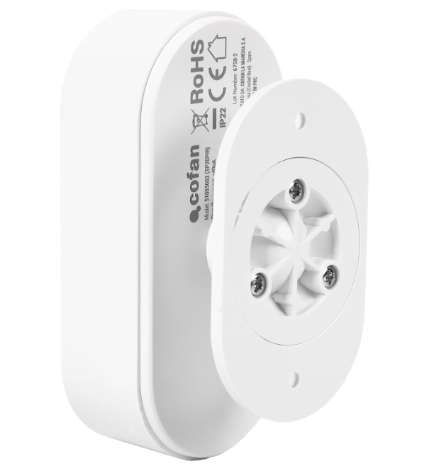 Sensor de Movimiento WiFi Cofan Inteligente Compatible con Tuya y Alexa