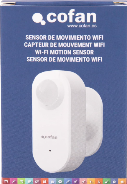 Sensor de Movimiento WiFi Cofan Inteligente Compatible con Tuya y Alexa