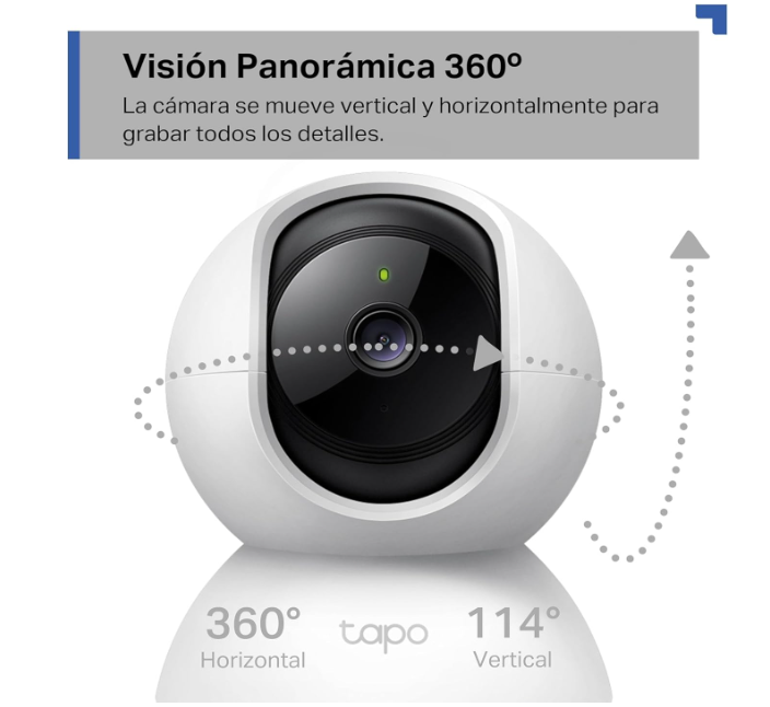 Cámara WiFi TP-Link Tapo C200 360° FHD con Visión Nocturna y Detección