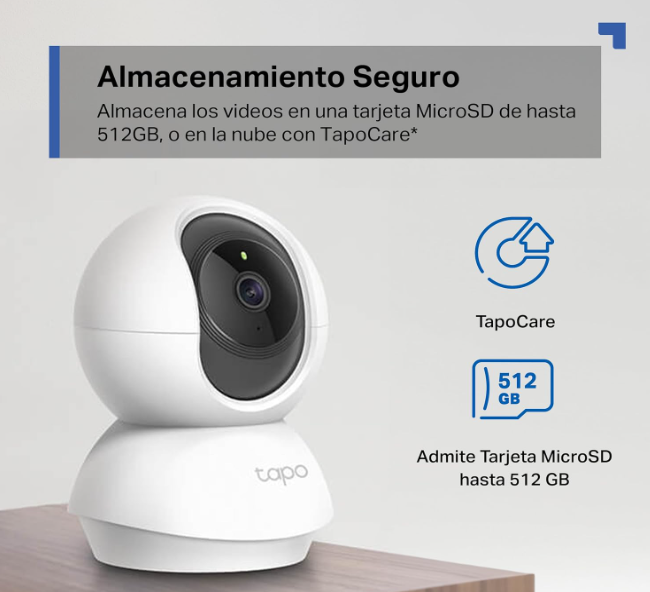 Cámara WiFi TP-Link Tapo C200 360° FHD con Visión Nocturna y Detección