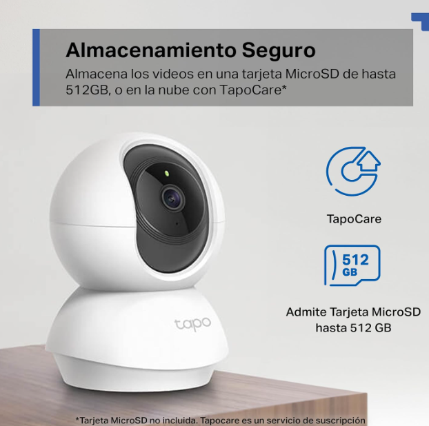 Cámara WiFi TP-Link Tapo C21A 2K 360° con Visión Nocturna y Detección