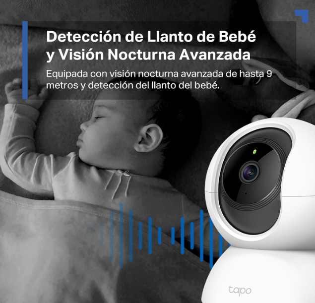 Cámara WiFi TP-Link Tapo C21A 2K 360° con Visión Nocturna y Detección
