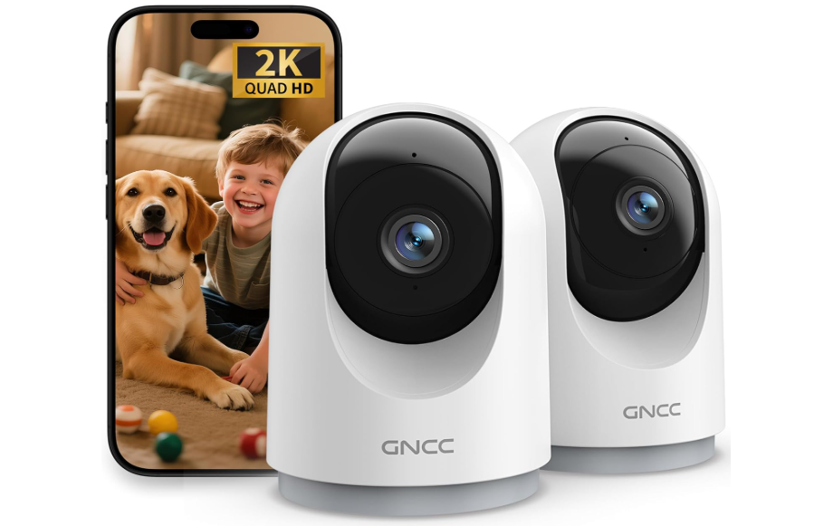 Pack 2 Cámaras WiFi GNCC 2K 360° con IA, Visión Nocturna y Alexa