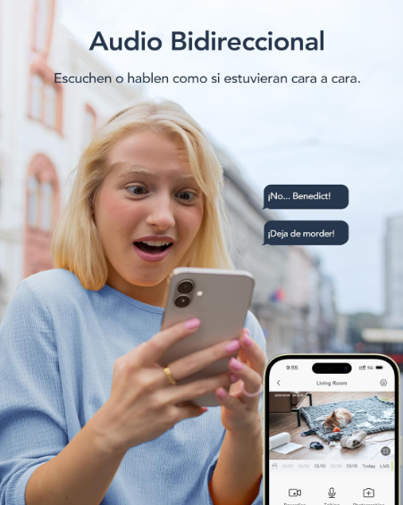 Pack 2 Cámaras WiFi GNCC 2K 360° con IA, Visión Nocturna y Alexa