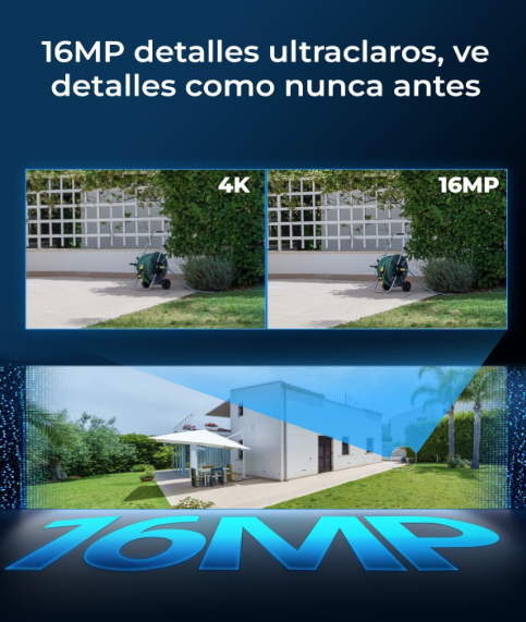Cámara Reolink Duo 3 PoE 16MP 180° con Visión Nocturna y Detección AI