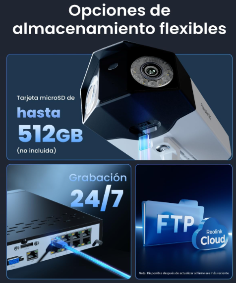 Cámara Reolink Duo 3 PoE 16MP 180° con Visión Nocturna y Detección AI