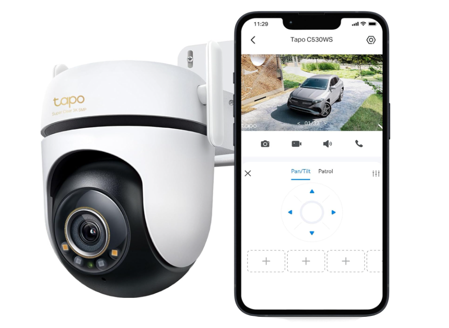 Cámara Tapo C530WS 3K Exterior 360° con Visión Nocturna Color IP66