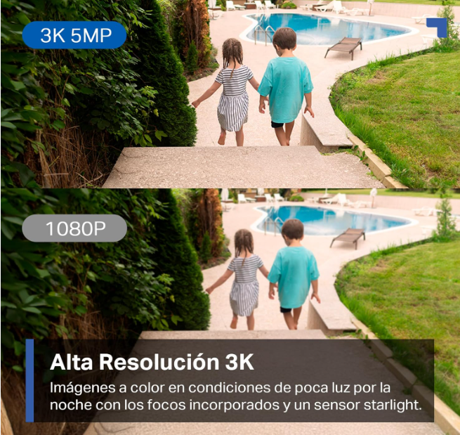 Cámara Tapo C530WS 3K Exterior 360° con Visión Nocturna Color IP66
