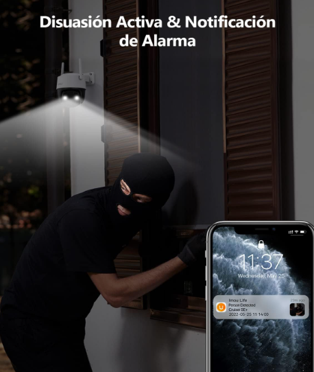 Cámara Imou 2K Exterior PTZ 360° con Visión Nocturna Color IP66