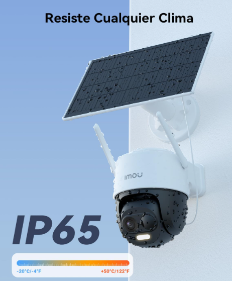 Cámara Imou 2K Solar PTZ Exterior 360° con Batería 365 Días IP66