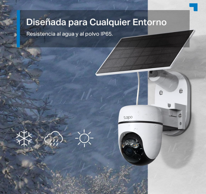 Cámara Tapo C610 Solar 2K Exterior 360° con Batería y Visión Color