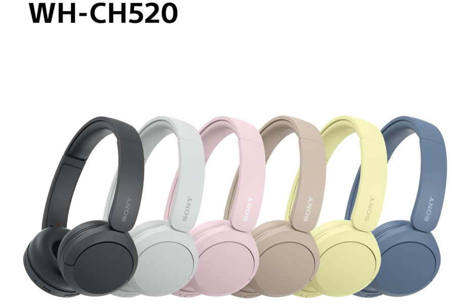 Sony WH‑CH520 Auriculares Bluetooth, 50h batería, ligeros y cómodos