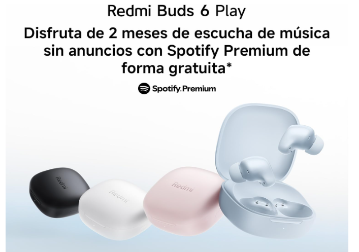 Xiaomi Redmi Buds 6 Play, auriculares Bluetooth 36h con cancelación de ruido