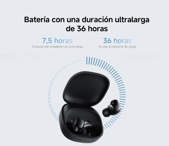 Xiaomi Redmi Buds 6 Play, auriculares Bluetooth 36h con cancelación de ruido