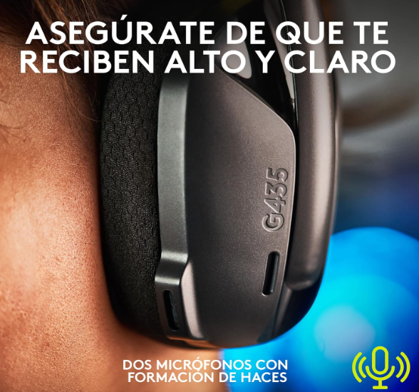 Logitech G435 LIGHTSPEED auriculares gaming inalámbricos con Bluetooth