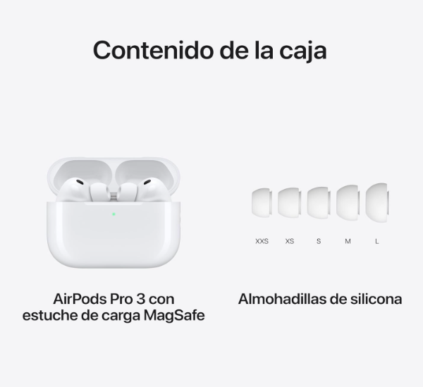 Apple AirPods Pro 3 con cancelación activa y USB‑C