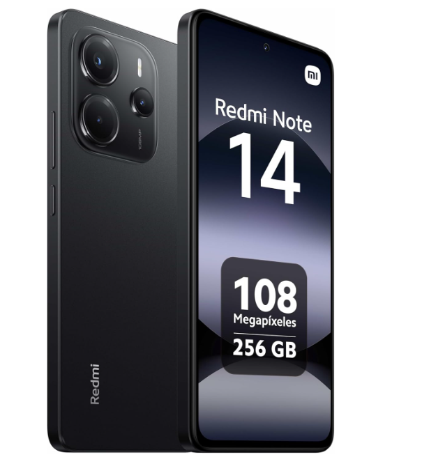 Xiaomi Redmi Note 14 8+256GB AMOLED 120Hz cámara 108MP Negro