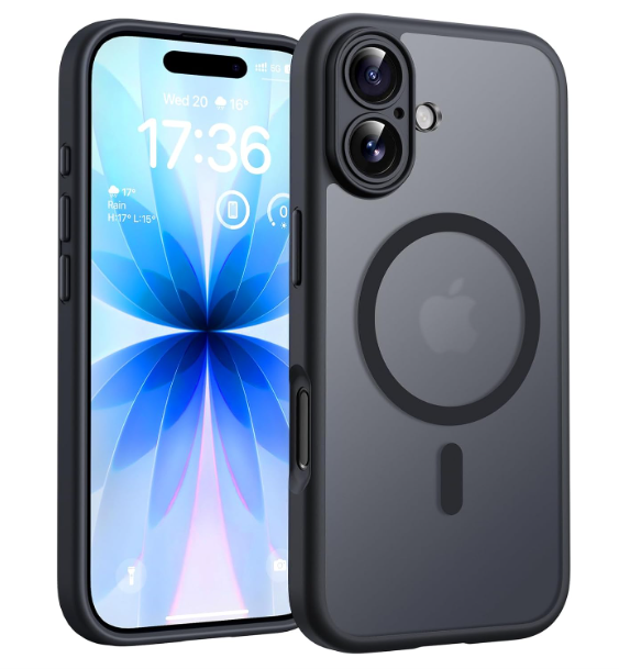 Funda TOCOL iPhone 17 MagSafe Antigolpes con Protección de Cámara – Negro